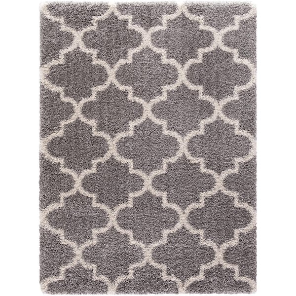 Ocean Shag Marrakech Silver 5 ft. x 7 ft. Area Rug