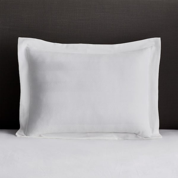 The Company Store Griffith White Solid 300-Thread Count Supima Cotton King Sham