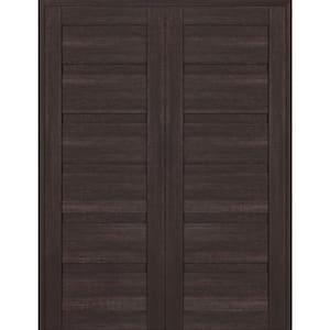 Louver 48 in. x 83.25 in. Both Active Veralinga Oak Wood Composite Double Prehung Interior Door