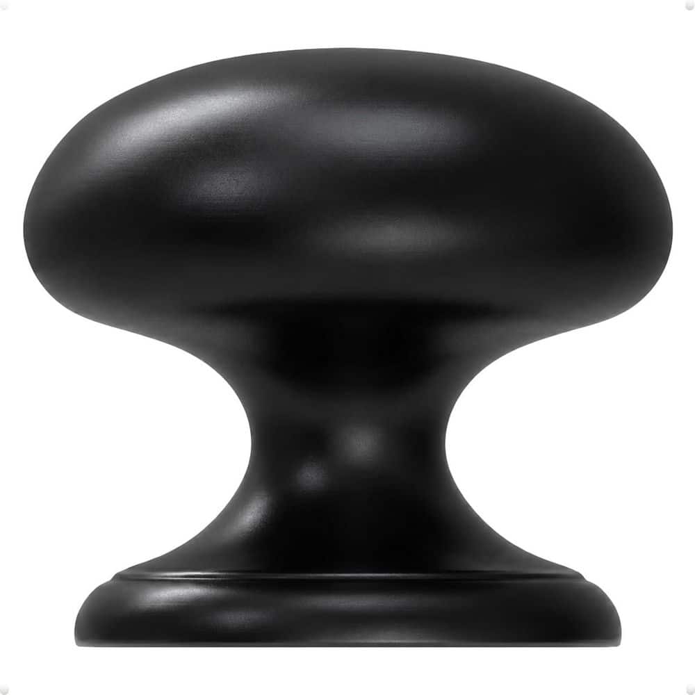 4-Pack 1.5 in. Matte Black Wide Base Zinc Round Knob Modern Style Fingerprint Resistant Dummy Pull for Closet Cabinet price history on PriceWatchPro