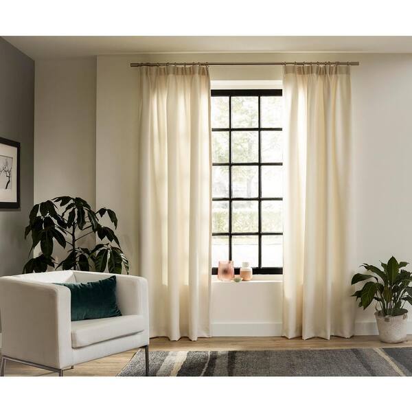 Home Decorators Collection 72 in. - 144 in. Mix and Match Telescoping 1 in.  Single Curtain Rod in Brushed Nickel U-BN144FOHJ07 - The Home Depot