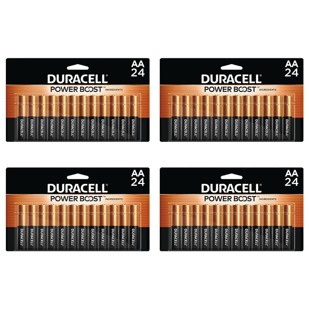 Duracell Coppertop Alkaline AA Battery, 24-count Battery Mix Pack (96 ...