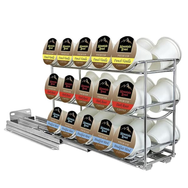 LYNK PROFESSIONAL Slide Out Coffee Pod Holder Organizer Upper Kitchen  Cabinet Pull Out Rack, Compatible with Keurig K-Cup, Chrome 440100DS - The  Home Depot