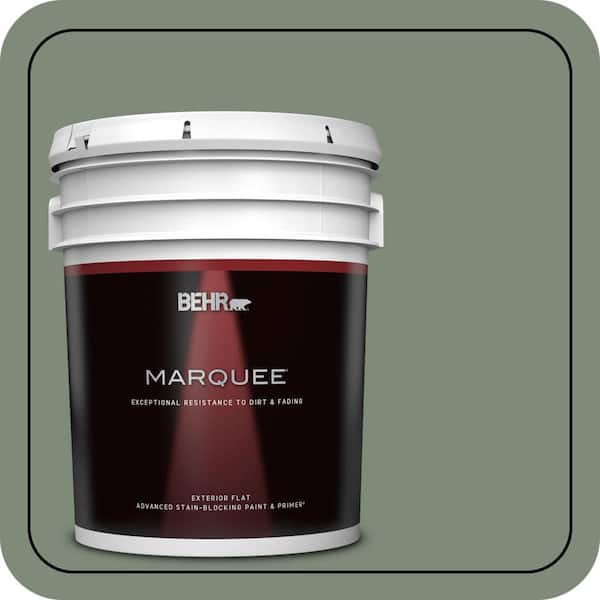 BEHR MARQUEE 5 gal. #N400-5 Thai Basil Flat Exterior Paint & Primer