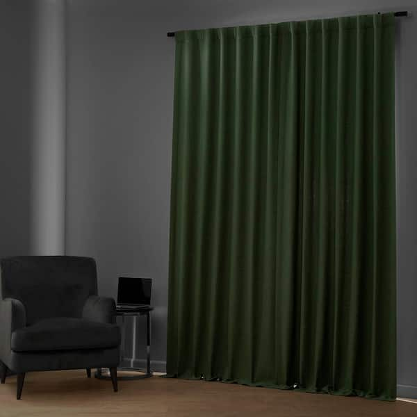 Exclusive Fabrics & Furnishings Pine Forest Green Rod Pocket Room