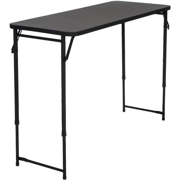 Unbranded 20 in. x 48 in. Black PVC Adjustable Height Top, Table, plastic, rectangle