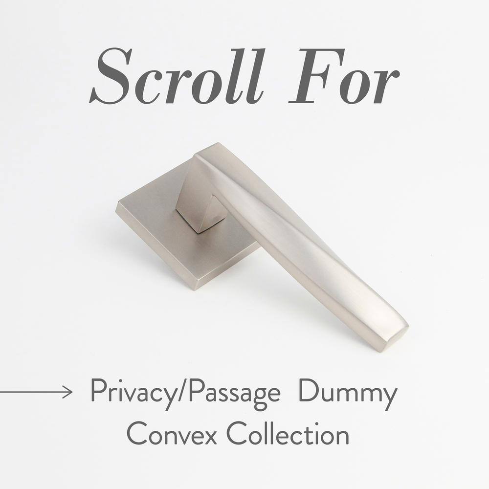 Satin Nickel Square Backplate Modern Interior Door Lever
