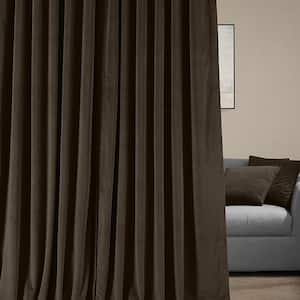 Java Extra Wide Velvet Rod Pocket Blackout Curtain - 100 in. W x 120 in. L (1 Panel)