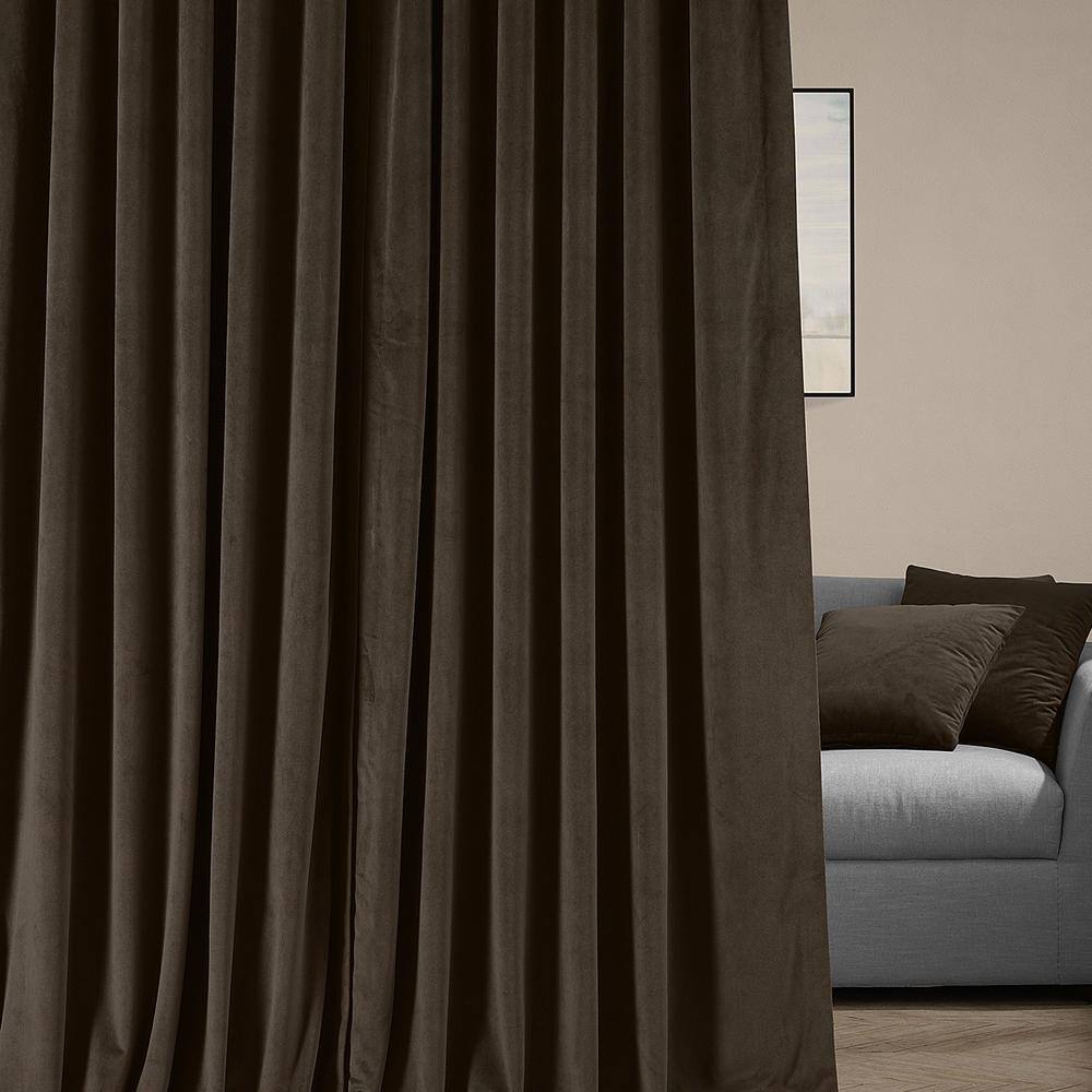 Java Extra Wide Velvet Rod Pocket Blackout Curtain - 100 in. W x 84 in. L (1 Panel) price history on PriceWatchPro