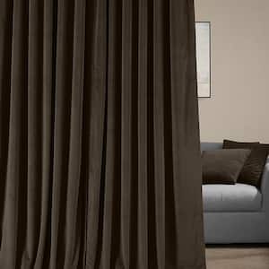 Java Extra Wide Velvet Rod Pocket Blackout Curtain - 100 in. W x 84 in. L (1 Panel)