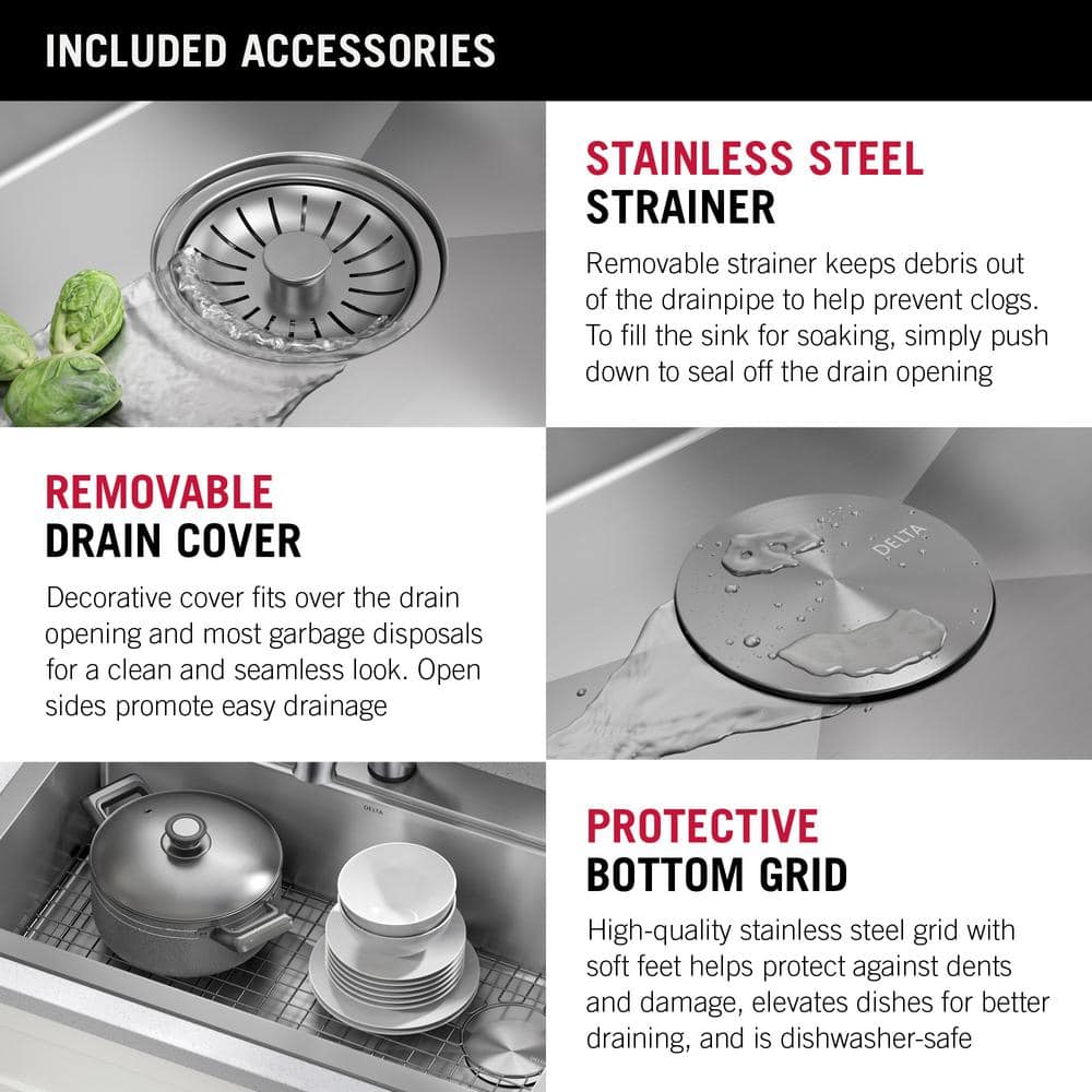 Stainless Steel Single Bowl Workstation Kitchen Sink with Accessories