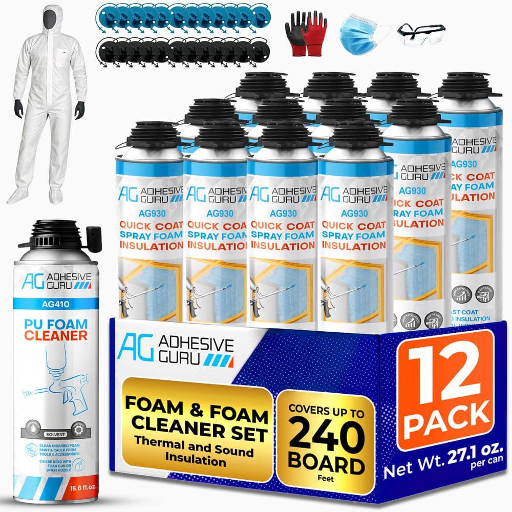 AG930 32.8 oz. Self-Expanding Polyurethane Spray Foam Sealant (12-Pack) with AG410 Foam Cleaner, Air Seal, Energy Saving price history on PriceWatchPro
