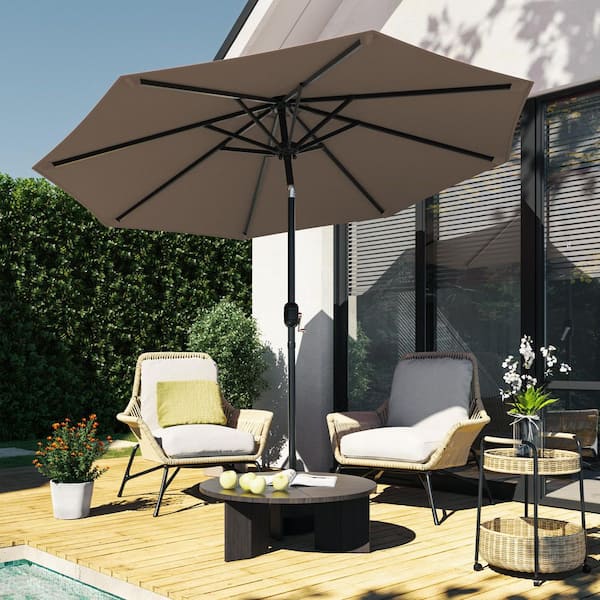 double patio umbrella stand Double-Sided Patio Umbrella with LED Lights