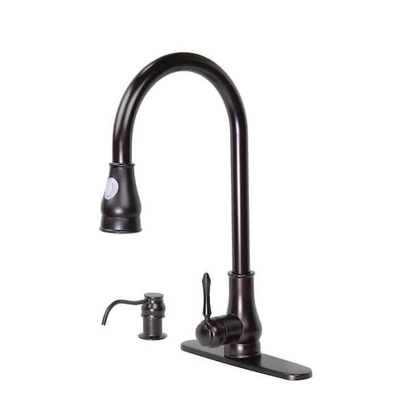 Dyconn Archipelago Modern Single-Handle Pull-Down Sprayer Kitchen Faucet in Oil Rubbed Bronze