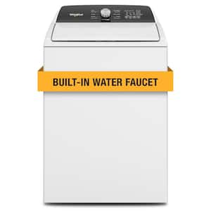 4.6 cu. ft. White Top Load Impeller Washer with Built-In Faucet