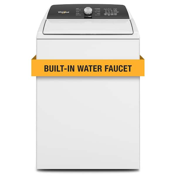 Whirlpool 4.6 cu. ft. White Top Load Impeller Washer with Built-In Faucet