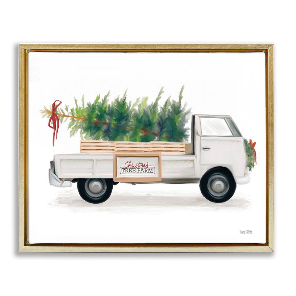 Christmas Tree Farm Truck by House Fenway 1 Piece Floater Frame Graphic Print Travel Poster Art Print 21 in. x 17 in. price history on PriceWatchPro