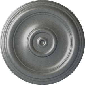 12 in. x 1 in. Traditional Urethane Ceiling Medallion (Fits Canopies upto 2-3/4 in.), Platinum