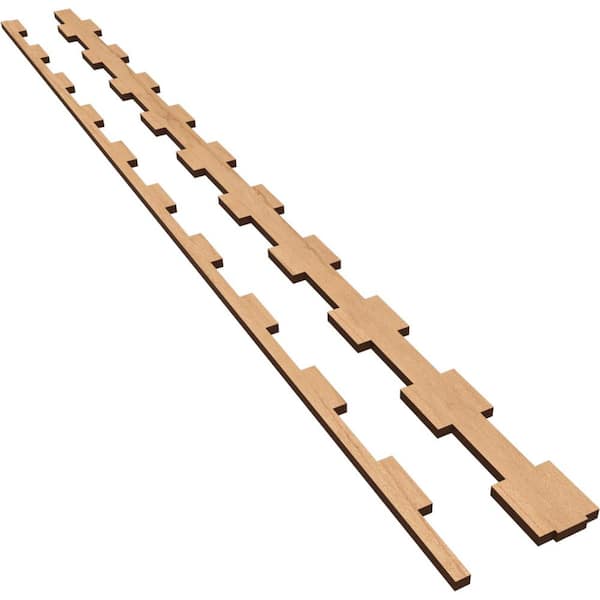 Ekena Millwork Midland 47 in. H x 0.375 in. W Slatwall Panels in Maple 30-Pack