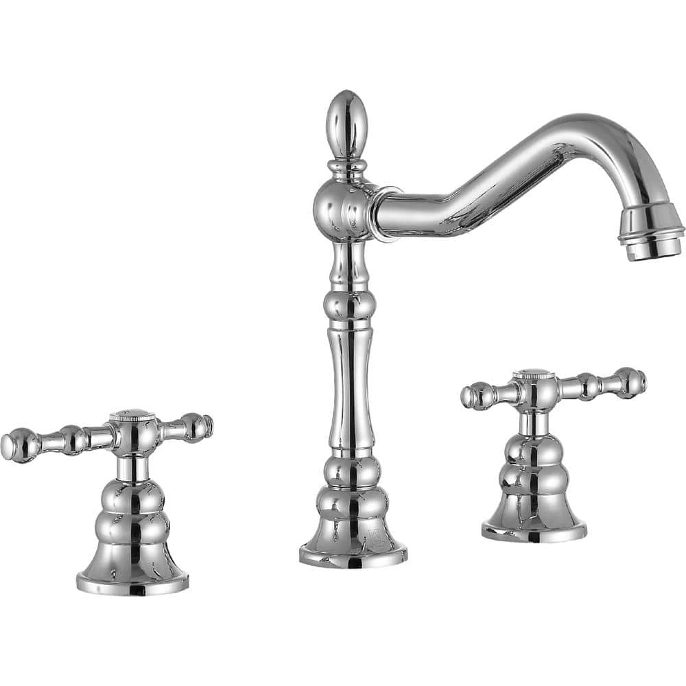 ANZZI Highland 8 in. Widespread 2-Handle Bathroom Faucet in Polished ...