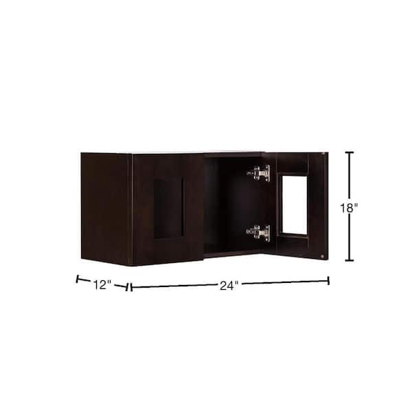 LIFEART CABINETRY Anchester Assembled 18 in. x 96 in. x 24 in. Tall Pantry with 2 Doors in Dark Espresso