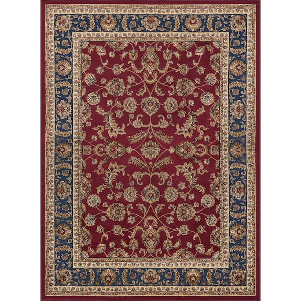 Sensation Border Red 11 ft. x 15 ft. Indoor Area Rug