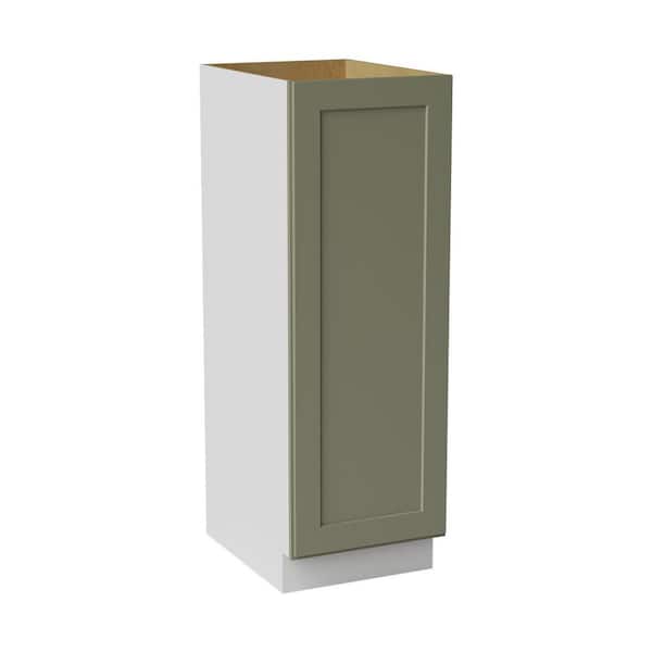 18 in. W x 24 in. D x 54 in. H Ready to Assemble Solid Wood Shaker Pantry Kitchen Cabinet in Sage Green