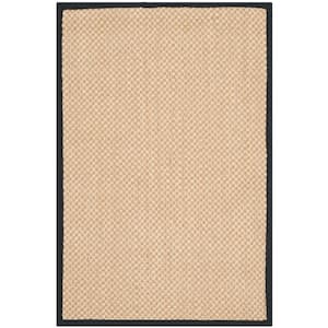 Natural Fiber Maize/Black 3 ft. x 5 ft. Border Area Rug