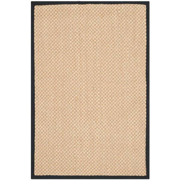 SAFAVIEH Natural Fiber Maize/Black 3 ft. x 5 ft. Border Area Rug