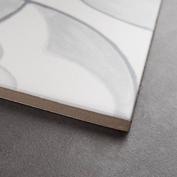 MOLOVO Memory Cloud Gray Square 5.9 in. x 5.9 in. Matte Porcelain