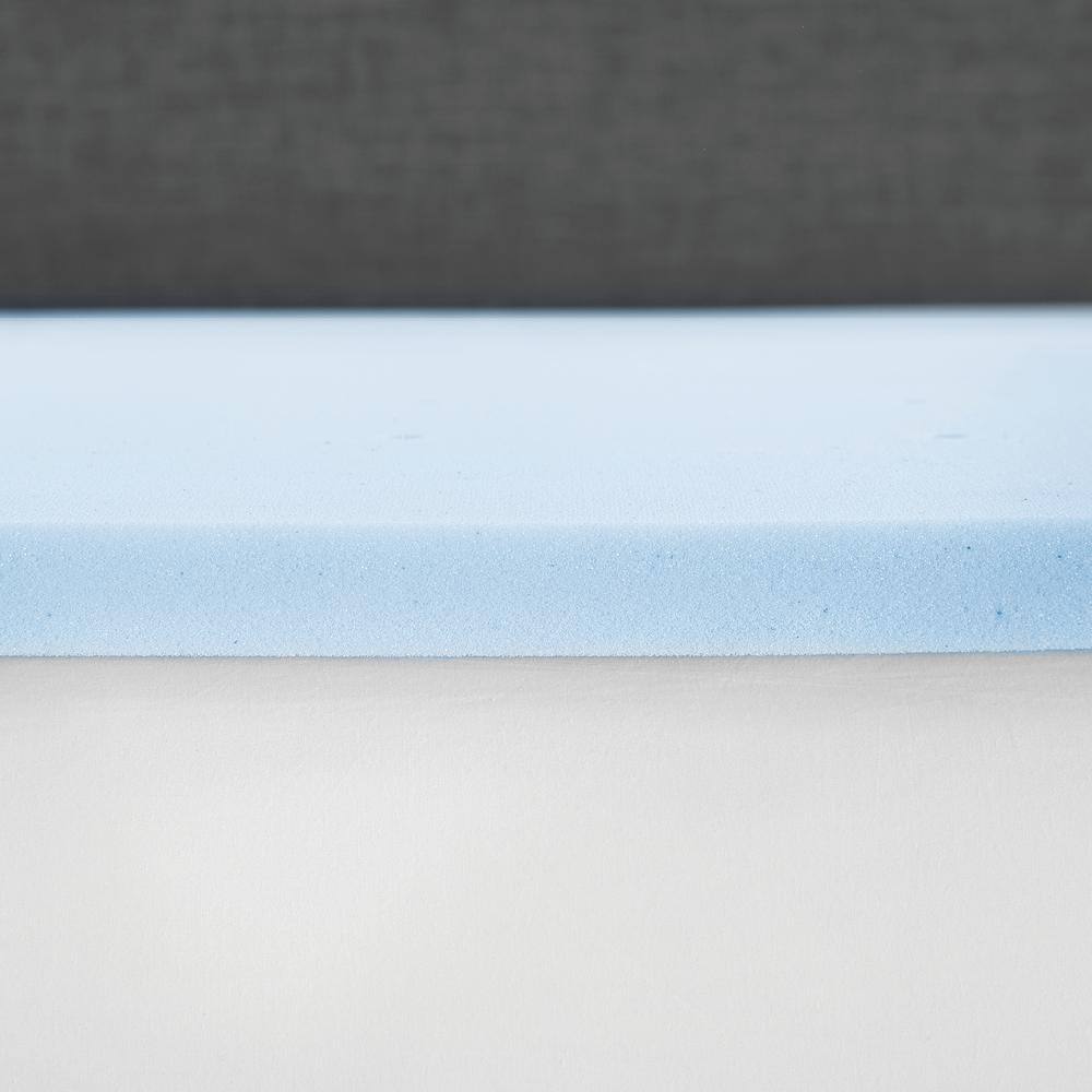 Twin XL Gel-Infused Memory Foam Mattress Topper 1.5 Inch
