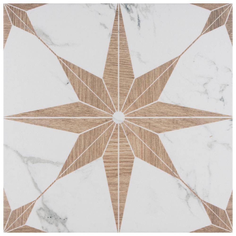 Noce Marble Look Porcelain Wall and Floor Tile