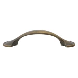 3 in. Center-to-Center Antique Brass Arch Shovel Edge Cabinet Pulls (10-Pack)