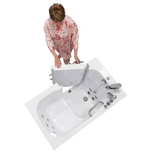 Mobile 45 in. x 26 in. Acrylic Walk-In Whirlpool Bathtub in White with Left Outward Swing Door, Fast Fill & Drain