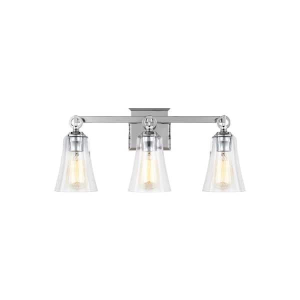 Generation Lighting Monterro 21.75 in. W. 3-Light Chrome Vanity Light ...