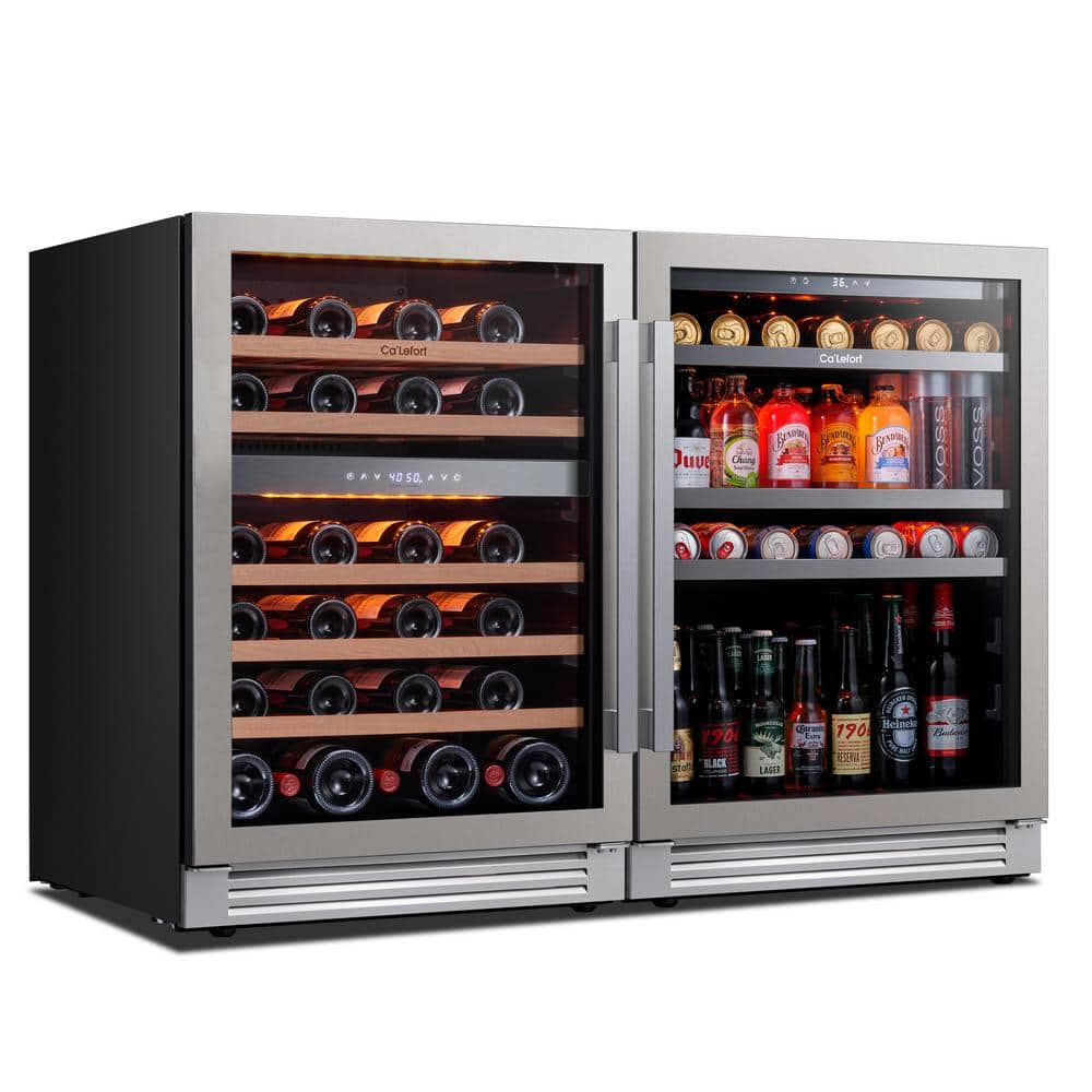 Aoibox Smart Kitchen Appliances Automatic Cold Cooler Red Wine Shelf Beverage & Wine Cooler in Black