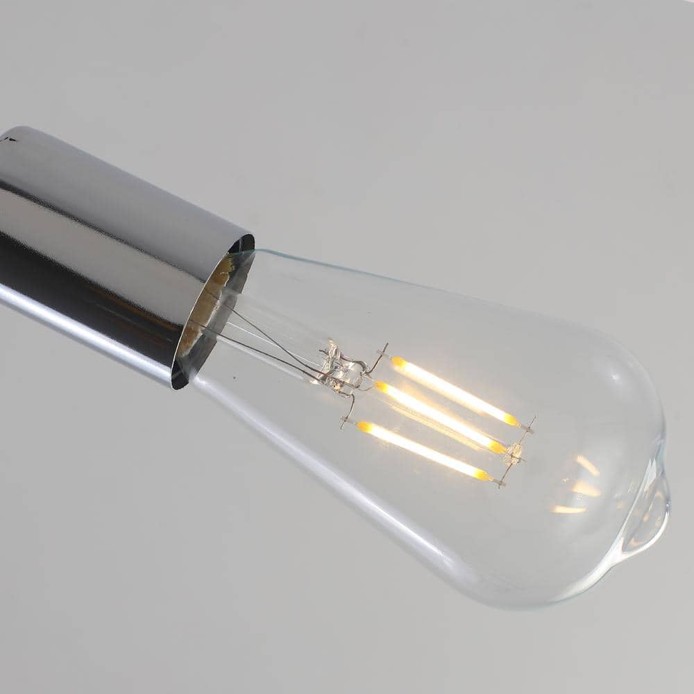 17.5'' Nickel 4-Light Linear Sputnik Ceiling Fixture