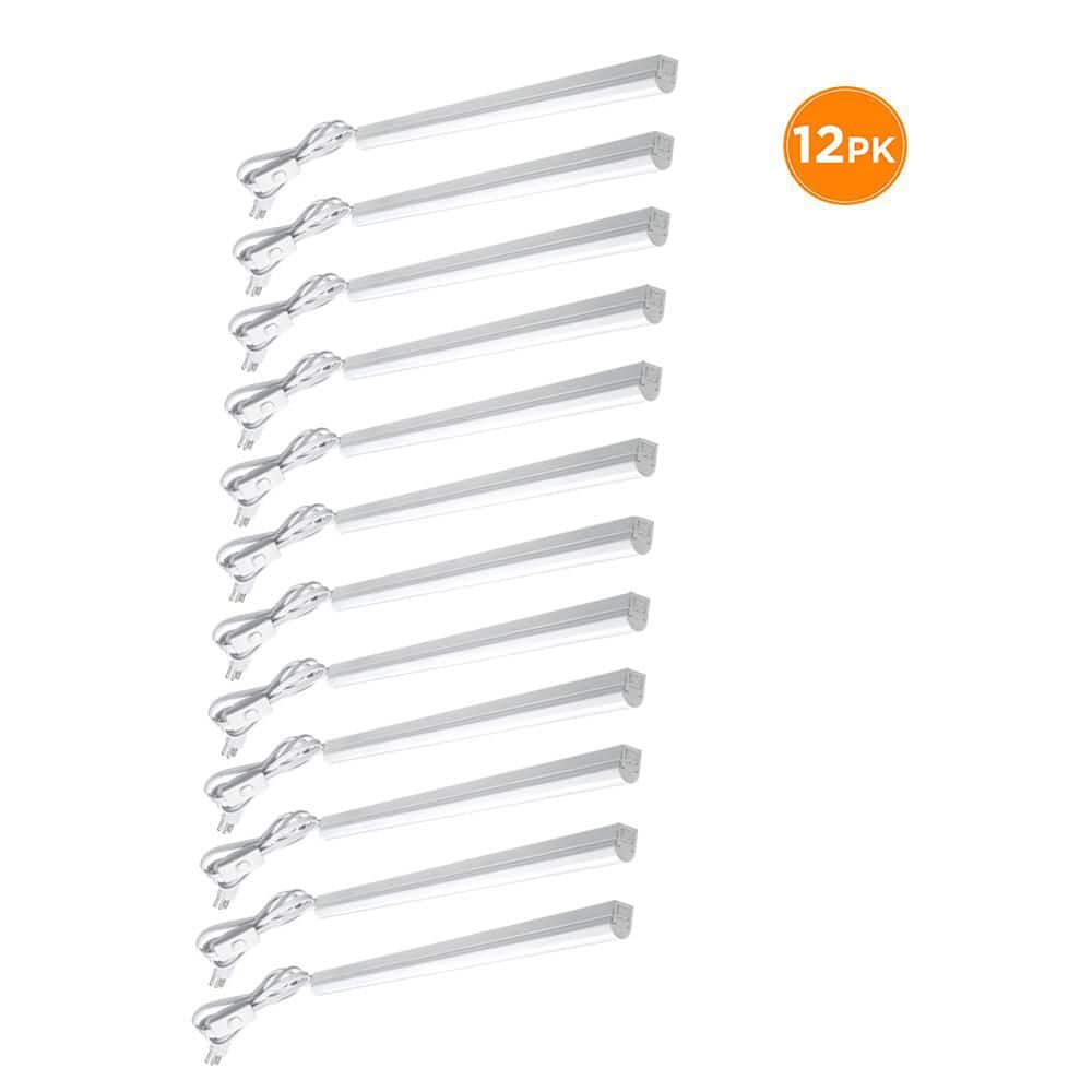 12-Pack 4 ft. Garage LED Linkable Strip Light Fixture Plug-in Hardwire 1800 Lumens 20-Watt 4000K Bright White Power Cord price history on PriceWatchPro