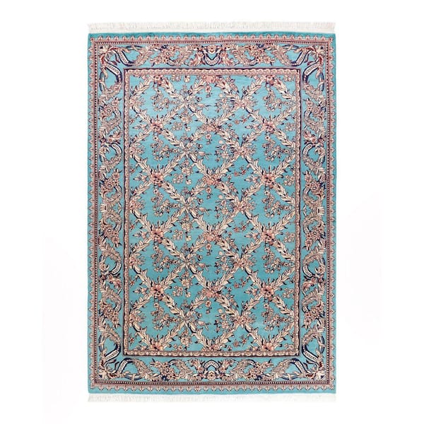 Solo Rugs Mogul One-of-a Kind Traditional Green 4 ft. 2 in. x 6 ft. 1 in. Oriental Area Rug