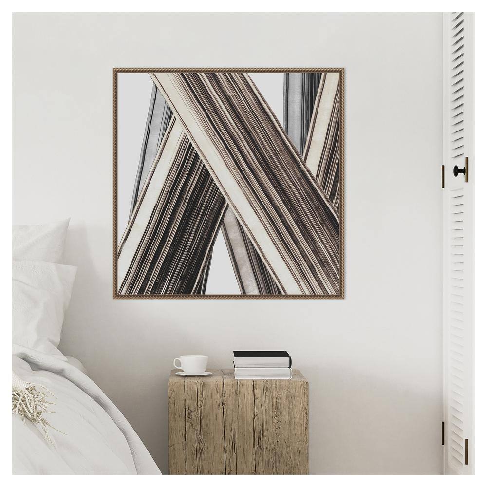 Bold Impressions II 30"x30" Black and White Framed Canvas Wall Art