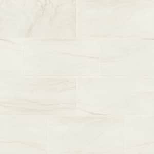 MSI Alexandra White 12 in. x 24 in. Matte Porcelain Marble Look