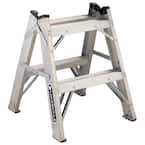 2 ft. Aluminum Twin Front Step Stool with 375 lbs. Load Capacity Type IAA Duty Rating