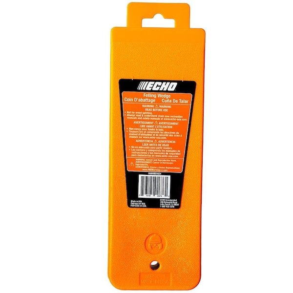 8 in. Smooth High Impact Plastic Tree Felling Wedge Shim for Safe Chainsaw Logging Tree Cutting to Prevent Saw Pinching