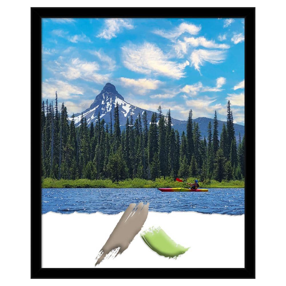 Jet Black Matte Finish Polystyrene Wall Picture Frame