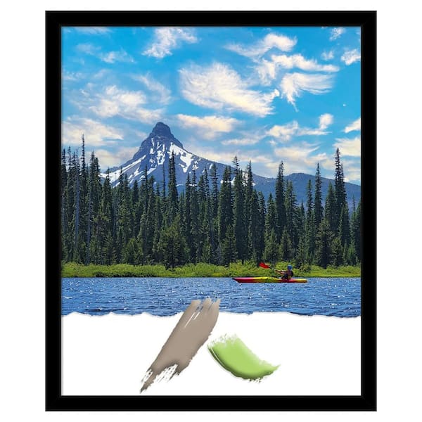Amanti Art Jet Black Picture Frame Opening Size 18 x 22 in.
