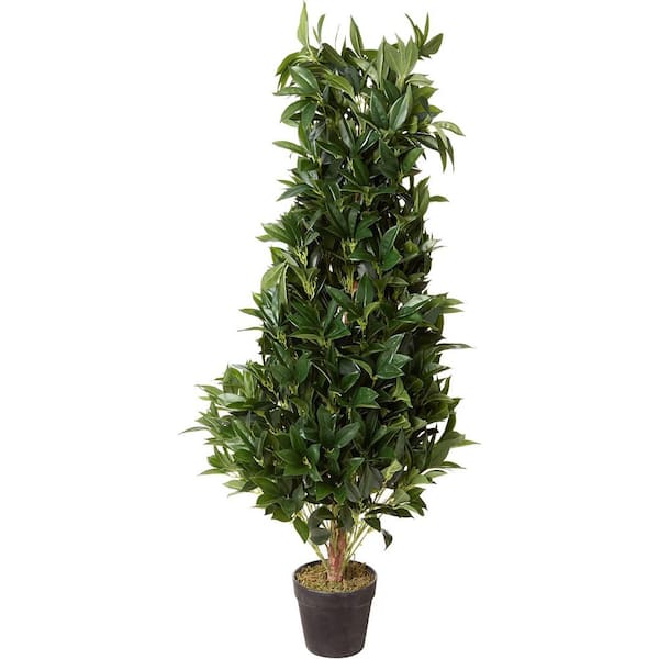 HOME IMPORTS EMPORIUM 4 ft. Artificial Bay Leaf Topiary Tree UV Resistant (Indoor/Outdoor)