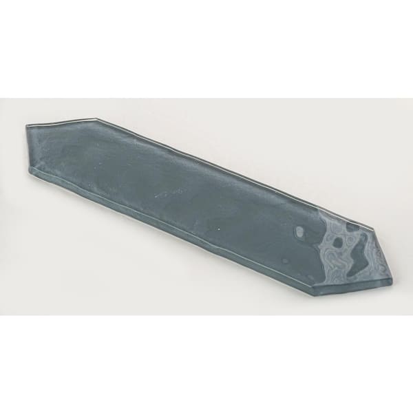 Ergo Torno Slate Gray 3 in. x 10-1/2 in. Glossy Glass Wall/Floor/Kitchen Backsplash Tile (3.3 sq. ft./Case)