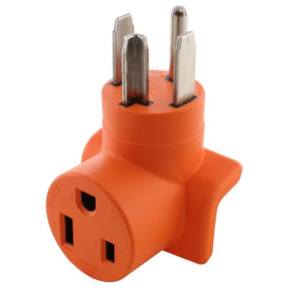 AC WORKS Plug Adapter 30 Amp 4-Prong Dryer NEMA 14-30P Plug to 50 Amp 250-Volt NEMA 6-50R Welder Adapter