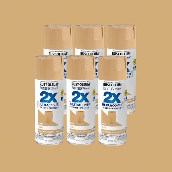 12 oz. Gloss Khaki General Purpose Spray Paint (6-Pack)