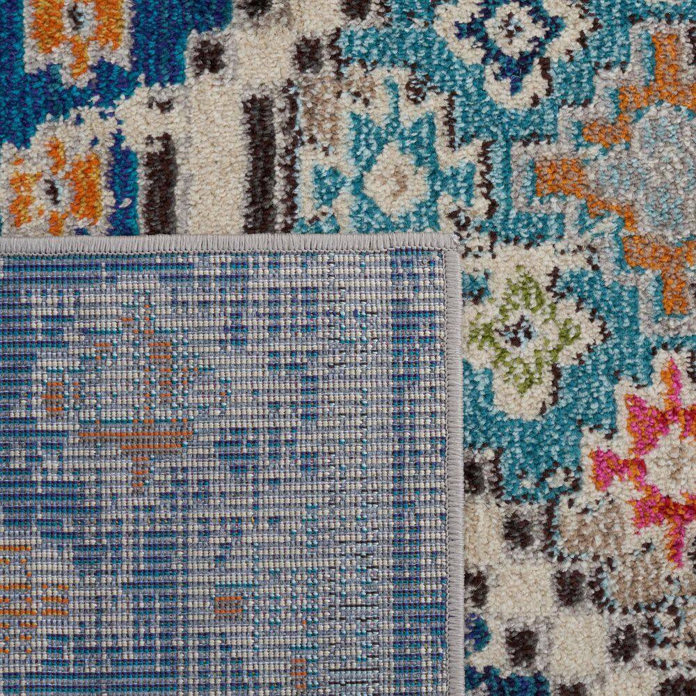 Madison Blue and Beige Geometric Area Rug 3' x 5'